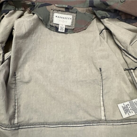 Marrakech Anthropologie Camo Cropped Utility Jacket Women’s Small Cotton Stretch - Picture 10 of 10